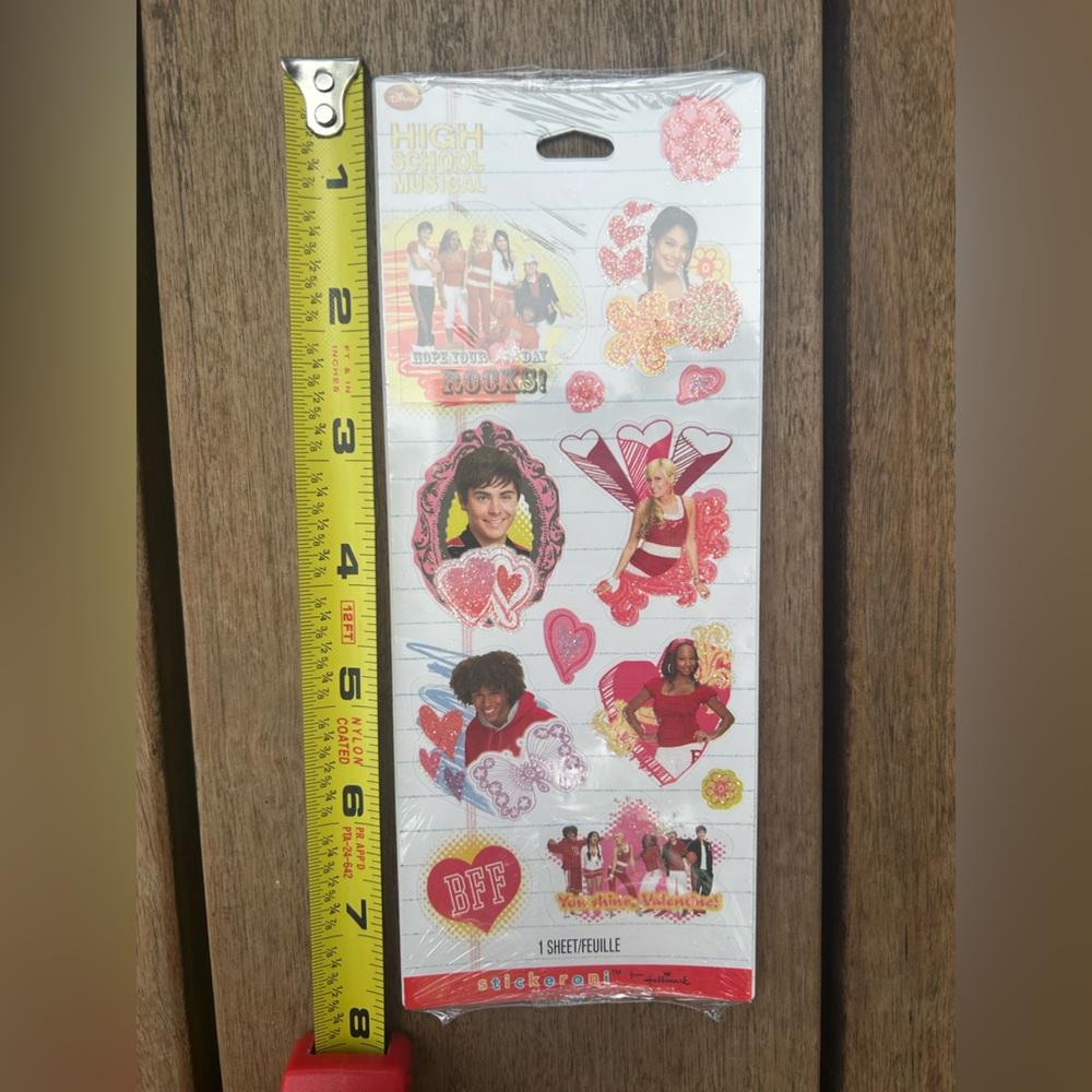 Vintage Disney High School Musical Hallmark Valentine Stickeroni Sticker Sheets - Picture 4 of 4